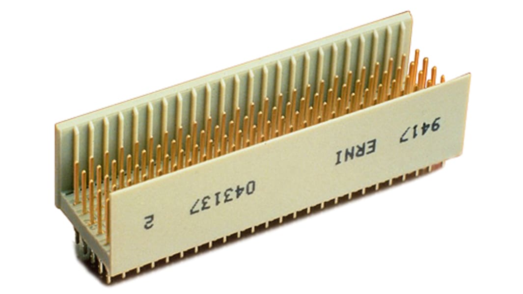 Connettore backplane ERNI serie ERmet Maschio, 95 vie, 7 file, passo 2mm, a A pressione