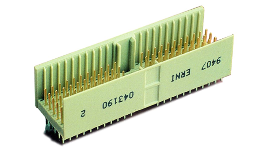 Connettore backplane ERNI serie ERmet Maschio, 110 vie, 7 file, passo 2mm, a A pressione