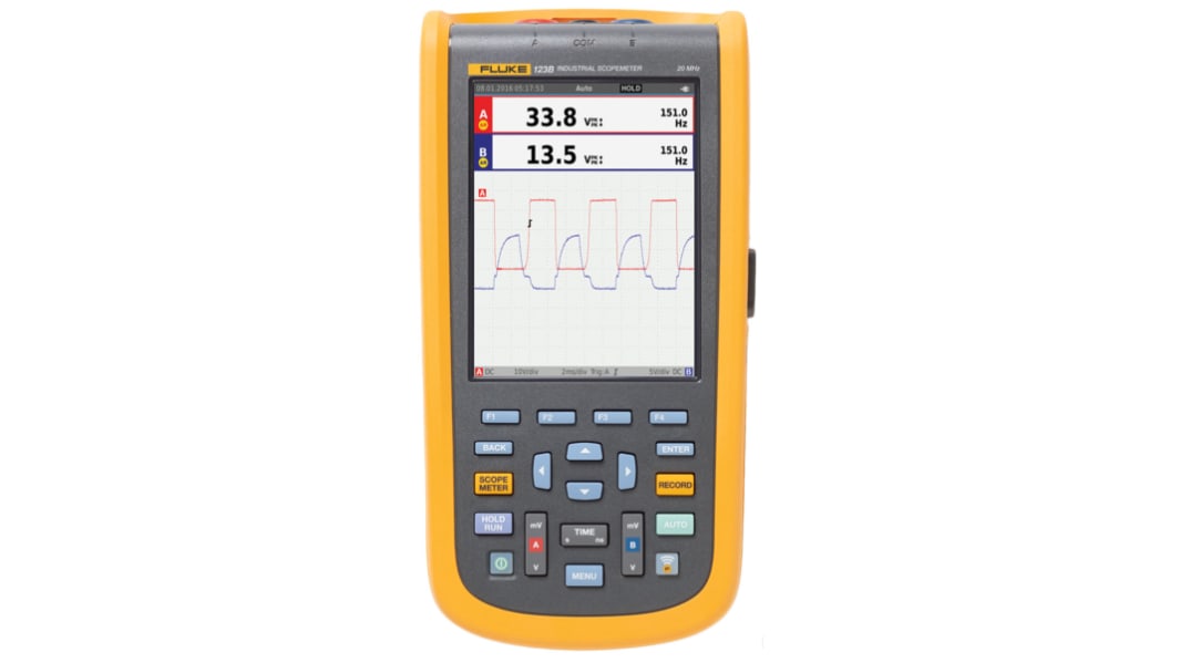 Fluke 123B ScopeMeter 120B Series, 20MHz Handheld Oscilloscope, 2 Analogue Channels