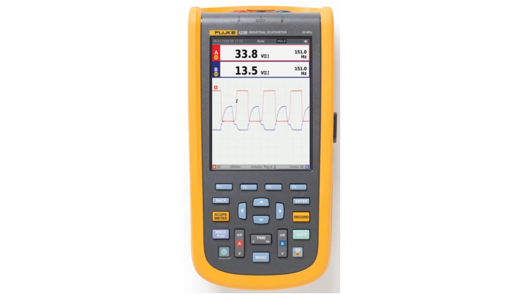 Fluke 123B ScopeMeter 120B Series, 20MHz Handheld Oscilloscope, 2 Analogue Channels