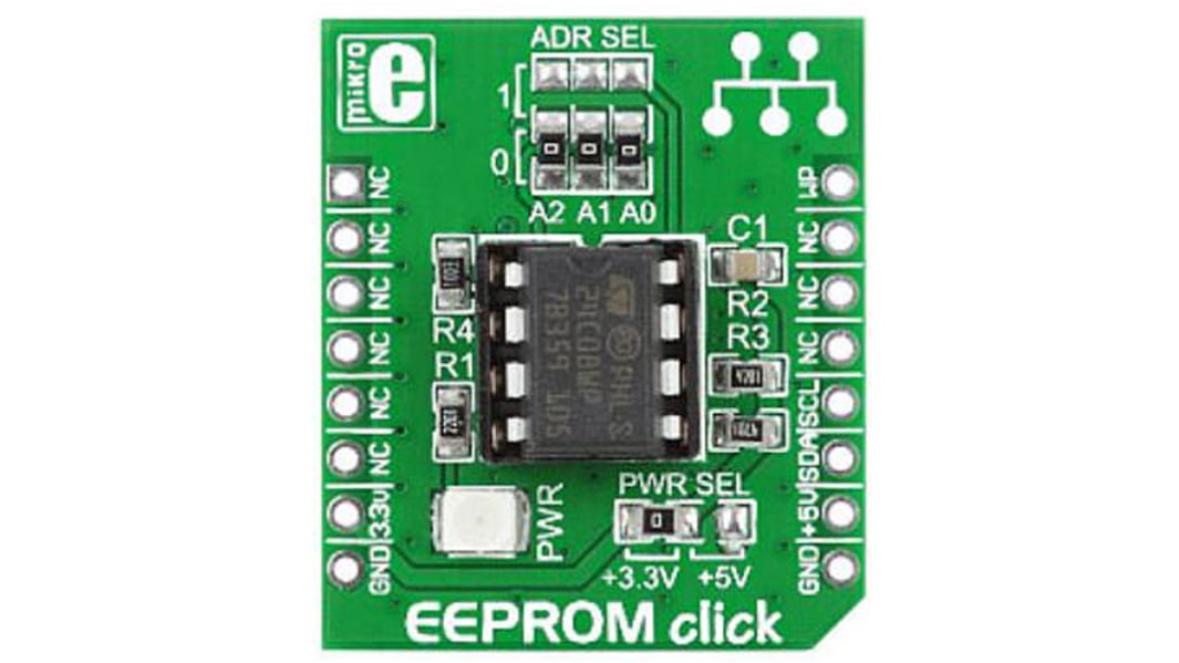 MikroElektronika MIKROE-1200, EEPROM Click EEPROM Tilføjelseskort, til brug med mikroBUS
