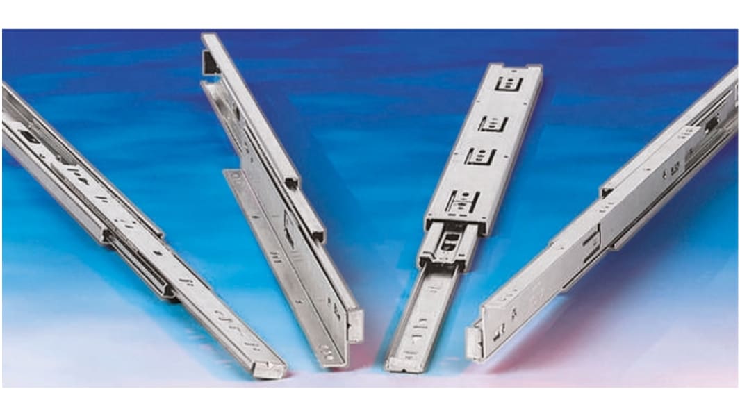Rail pour rack Accuride DZ0201 en Acier, longueur 610mm, largeur 9.5mm, charge 35kg