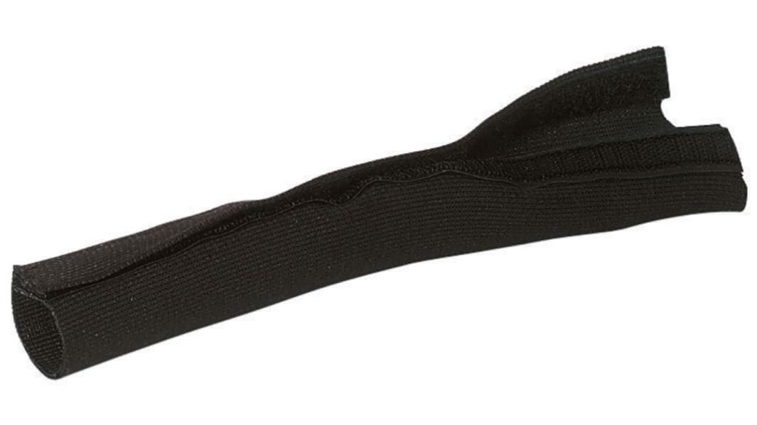 ヘラマンタイトン ケーブルシールド 20mm 黒 PET, 170-05200 HELAHOOK20-PET-BK
