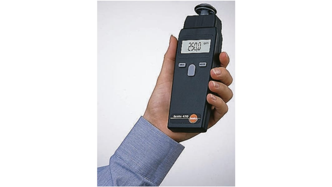Tachymètre Contact, optique Testo testo 470, Etalonné RS