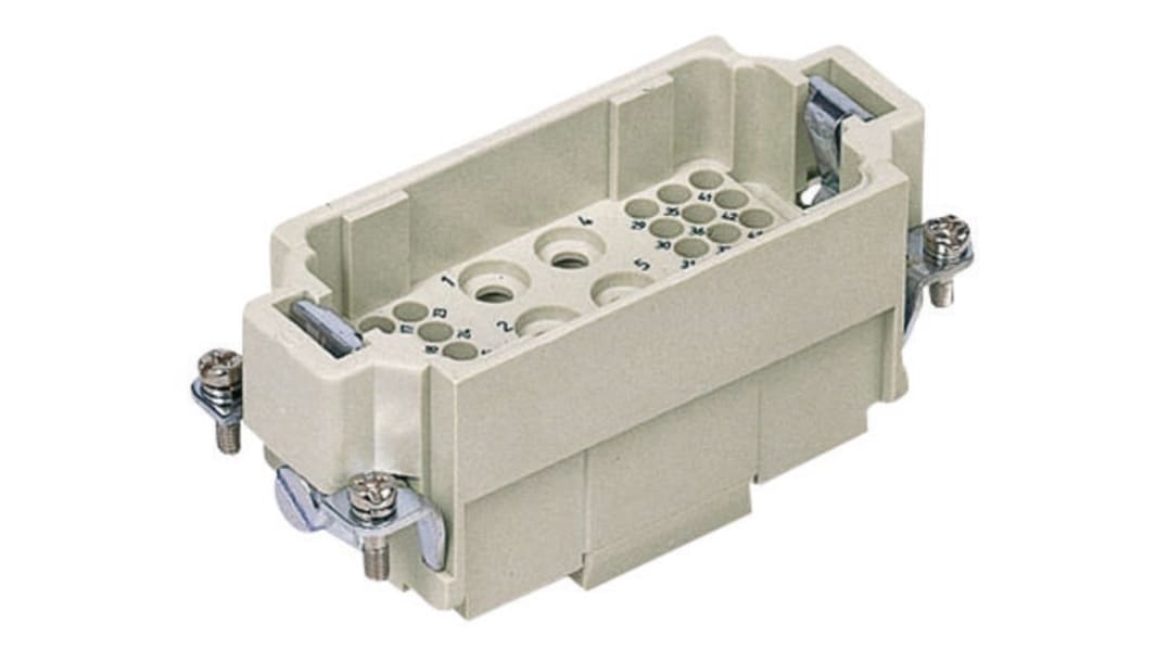 HARTING Heavy Duty Power Connector Insert, 10 A, 40 A, Female, Han K Series, 43 Contacts
