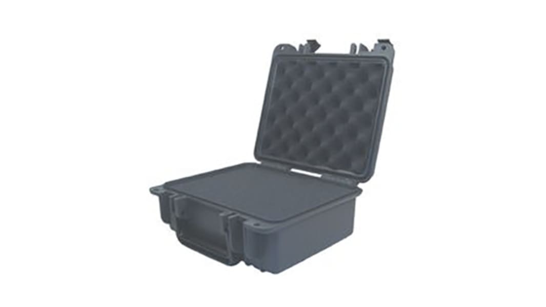 Serpac SE Polypropylen Transportkoffer Schwarz , Außenmaße 123 x 274 x 248mm / Innen 104 x 241 x 187mm