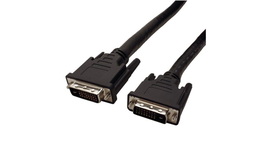 Roline DVI-Kabel A DVI-D Dual Link - Stecker B DVI-D Dual Link - Stecker, 20m PVC Schwarz