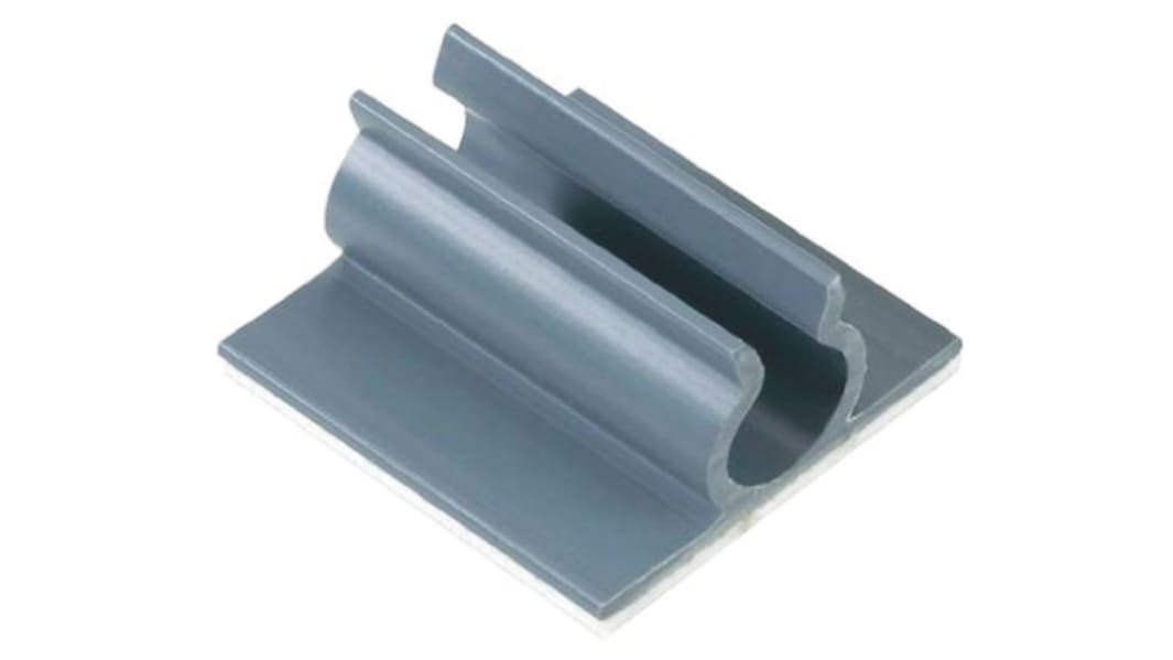 Essentra Grey PVC Cable Clamp, 12.7mm Max. Bundle