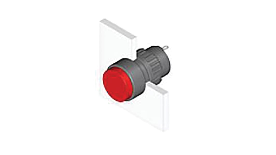 Spia 31-030.005, LED, foro 16mm, Montaggio a pannello, IP40