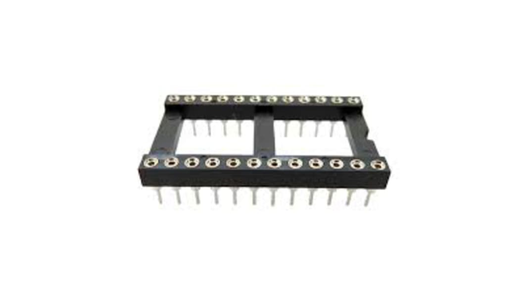 RS PRO 24 ピン DILソケット, 2.54mm ピッチ, スルーホール実装