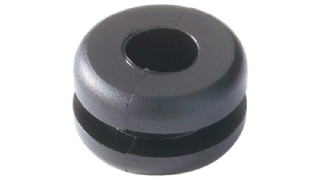 HellermannTyton HV Black PVC 8mm Cable Grommet for Maximum of 5mm Cable Dia. 633-02160 HV1216-PVC-FR-BK