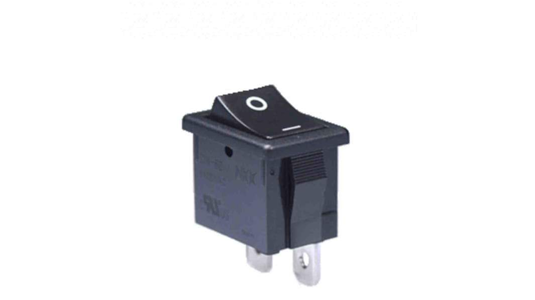 NKK Switches SPST, On-Off Rocker Switch Panel Mount