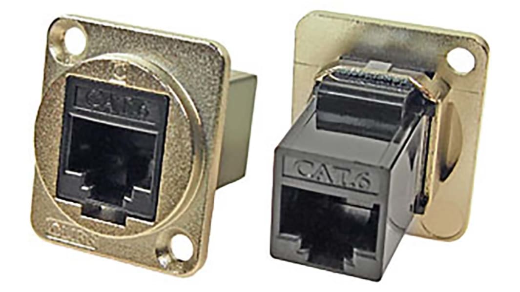 RS PRO Single-Port RJ45 Feedthrough Connector, Cat6