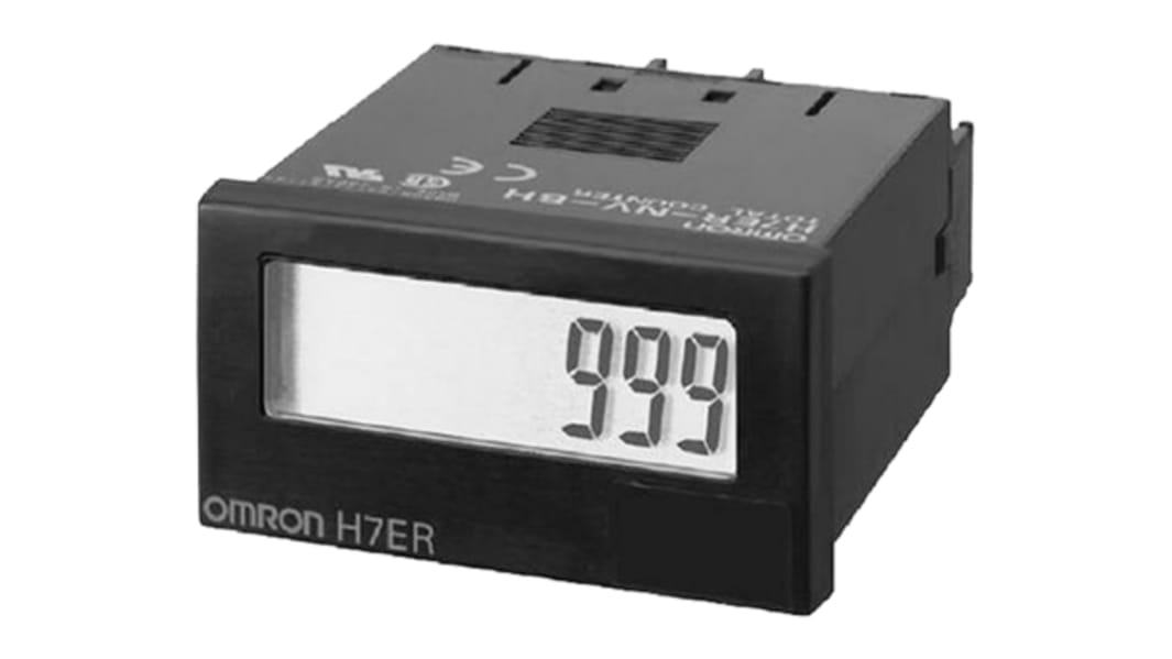 Omron H7ER Zähler Keine Rückstellung 4-stellig, Sekunden, max. 1kHz, 0 → 9999