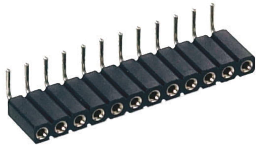 Preci-Dip ピンヘッダ ピンソケット １列, ライトアングル, 2.54mm, 2極, 801-87-002-20-002101