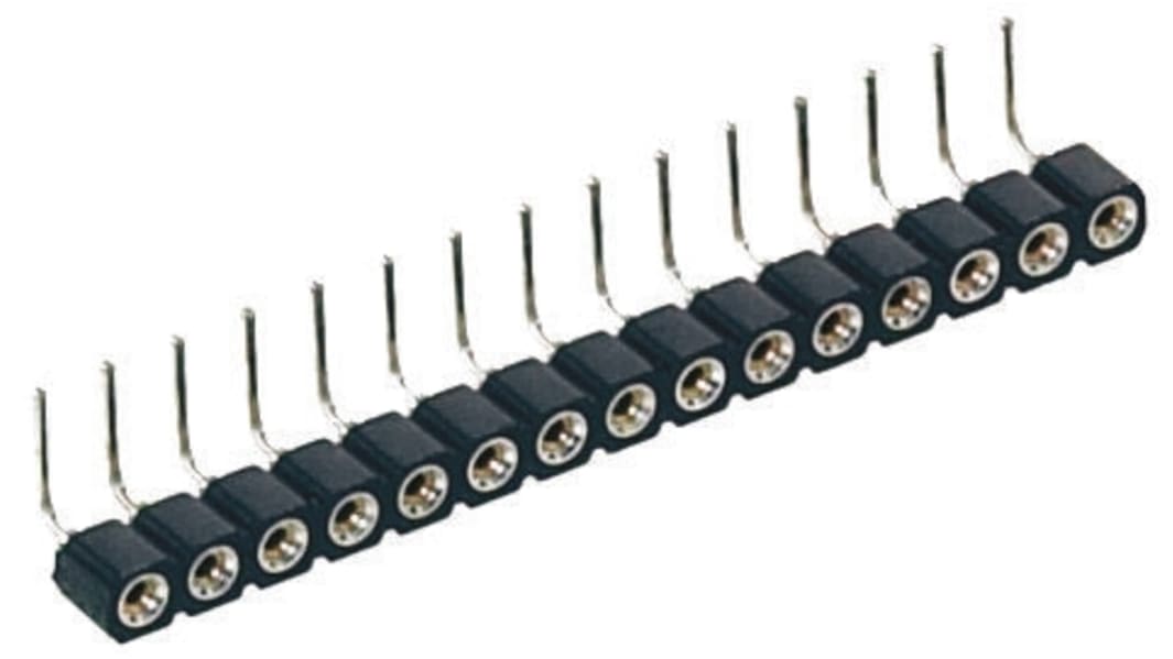 Preci-Dip ピンヘッダ ピンソケット １列, ライトアングル, 2.54mm, 3極, 399-87-103-10-003101