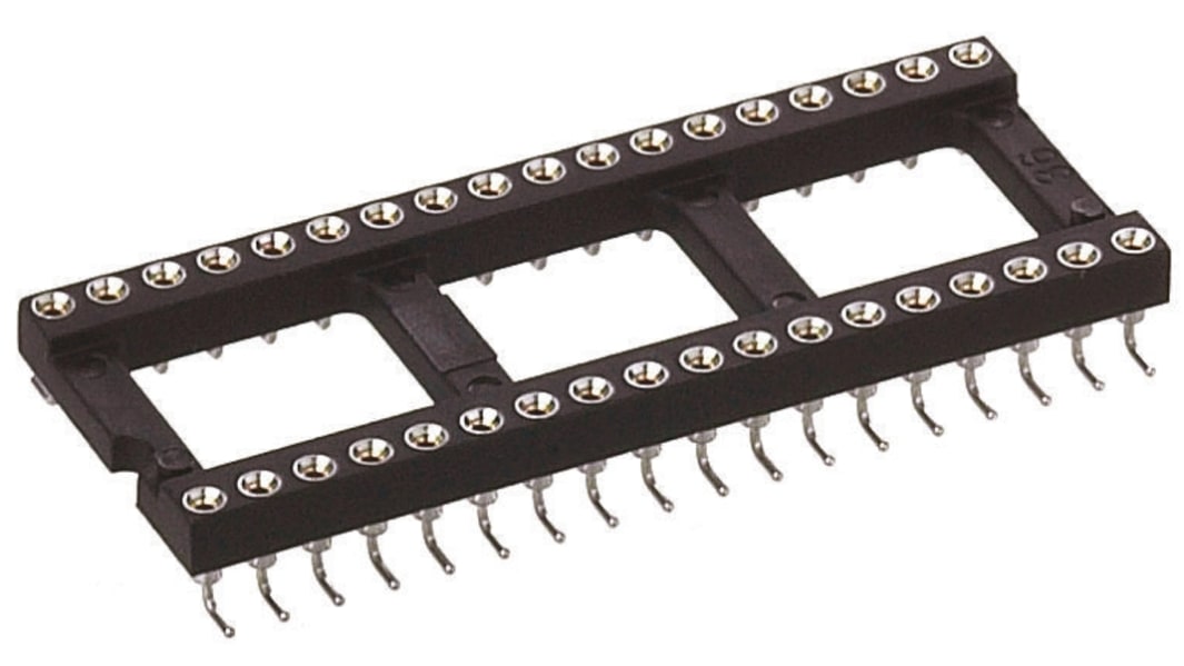 Support DIL Preci-Dip 32 voies, CMS, broches Tulipe, Entraxe de 2.54mm, largeur de rangée 15.24mm