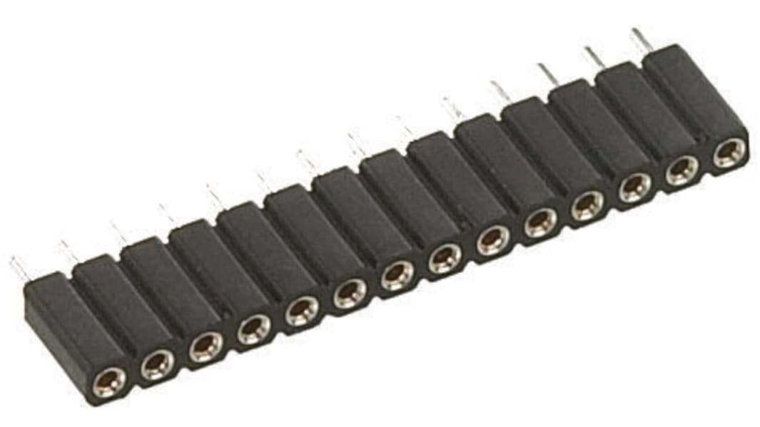 11 Way Preci-Dip Straight Through Hole 2.54mm SIL Socket, Solder, 3A 100 V ac, 150 V dc