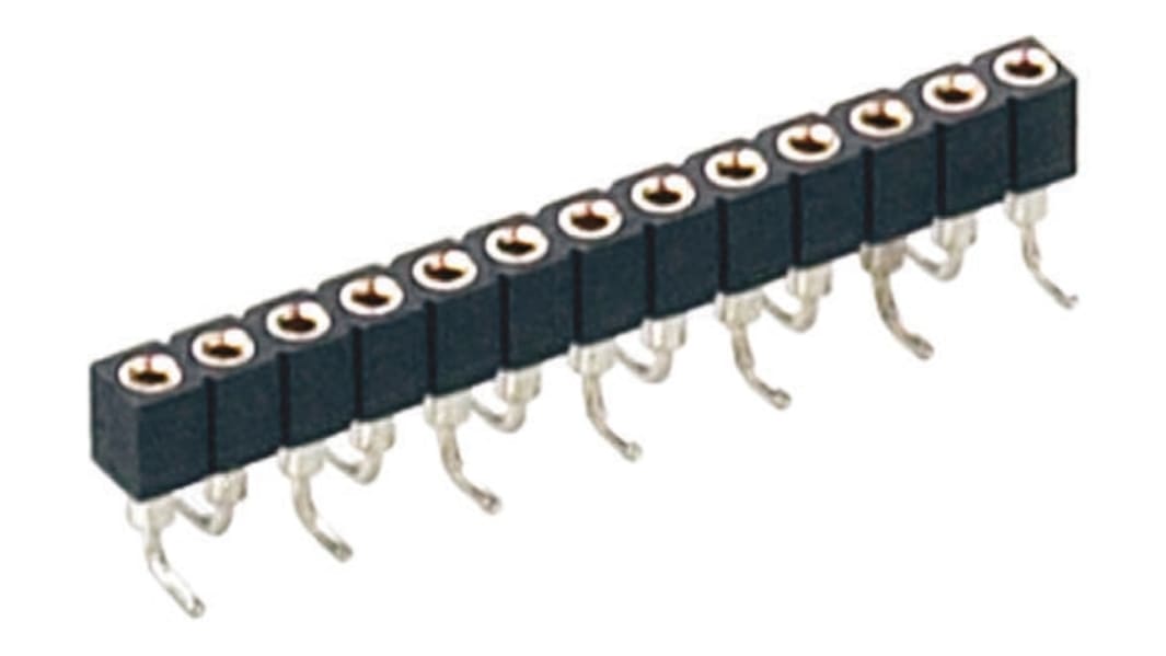 Zoccolo SIL Preci-Dip 831-87-009-30-001191 a Saldare, 9 vie, passo 2mm, Montaggio superficiale