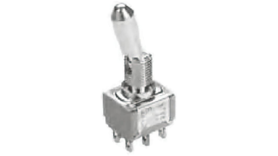 TE Connectivity Tafelmontage Kippschalter 2-polig Ein-Aus-Ein 5 A bei 28 V dc, Lötanschluss