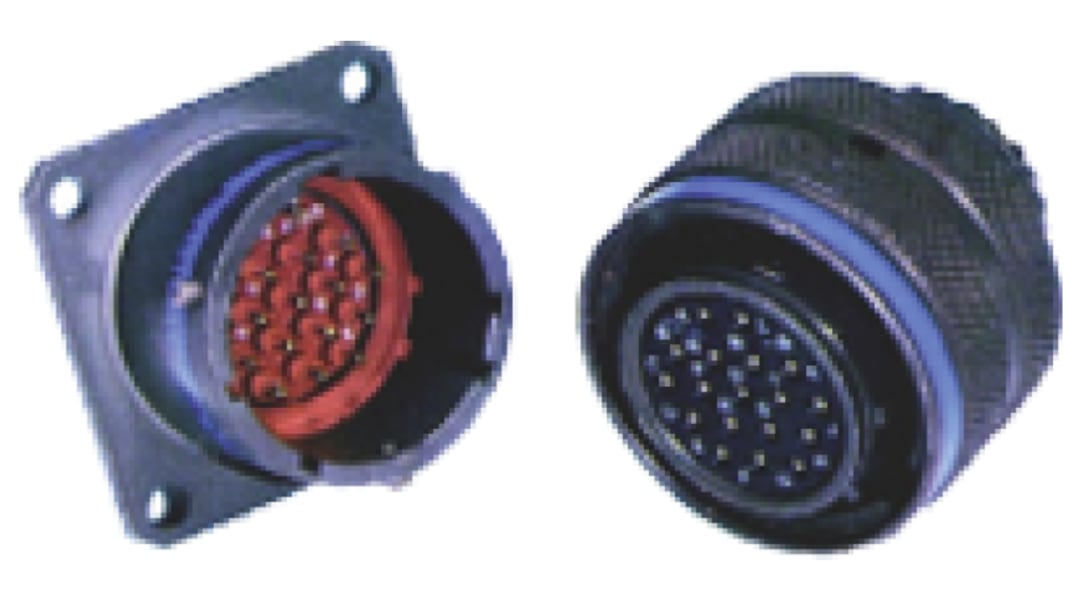 Amphenol Socapex, LJT 6 Way Wall Mount MIL Spec Circular Connector Receptacle, Socket Contacts,Shell Size 9, Bayonet