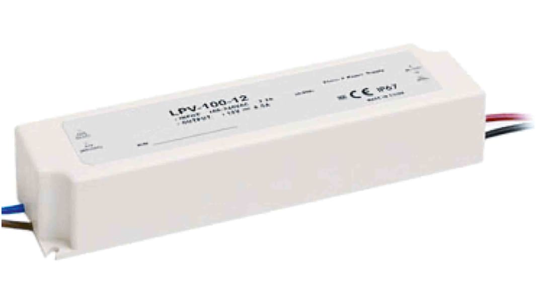 MEAN WELL LED Driver, 36V Output, 100.8W Output, 2.8A Output, Constant Voltage