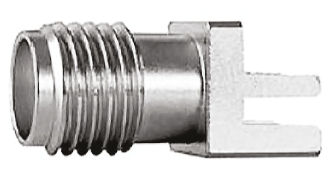 Telegartner Buchse Koaxialsteckverbinder SMA-Steckverbinder, Kantenmontage Löt-Anschluss, 50Ω, Subminiature, Gerade