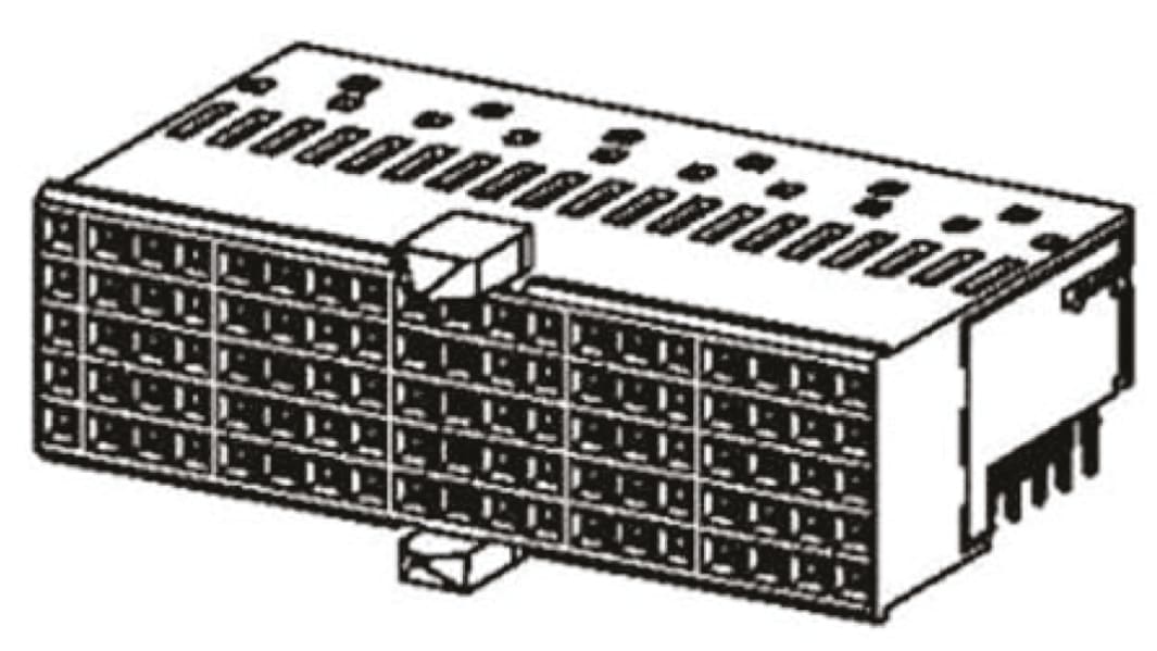 Connettore backplane HARTING serie har-bus HM Femmina, 125 vie, 5 file, passo 2mm, a A pressione