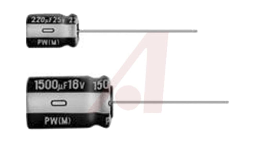 Condensateur Nichicon série PW, Aluminium électrolytique 680μF, 16V c.c.