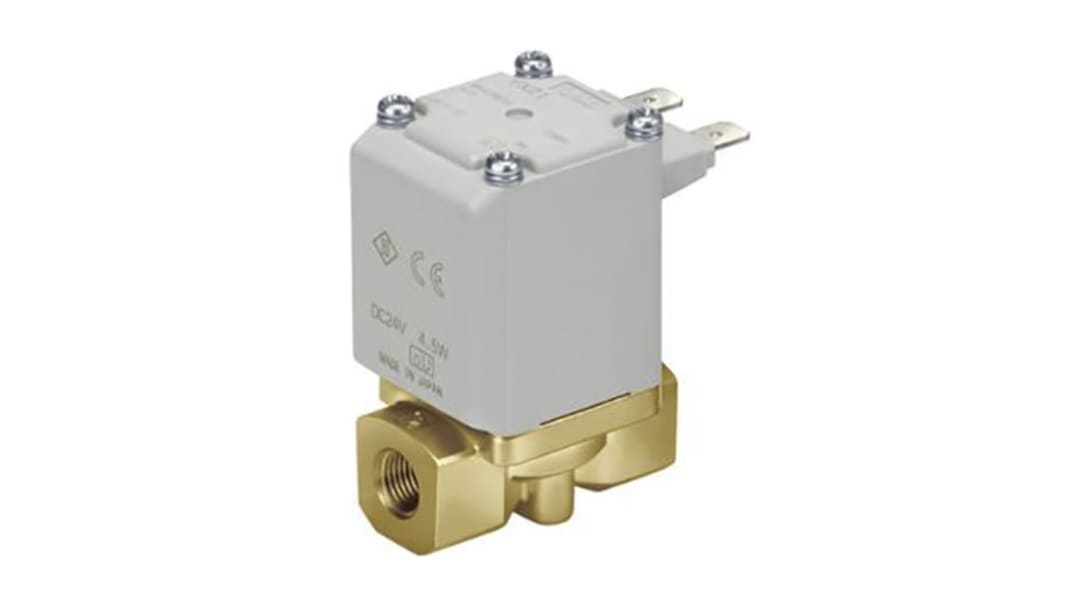 SMC Magnetventil, 2 Porte, NC, 24 V dc, 1tommer, VXD263NGA