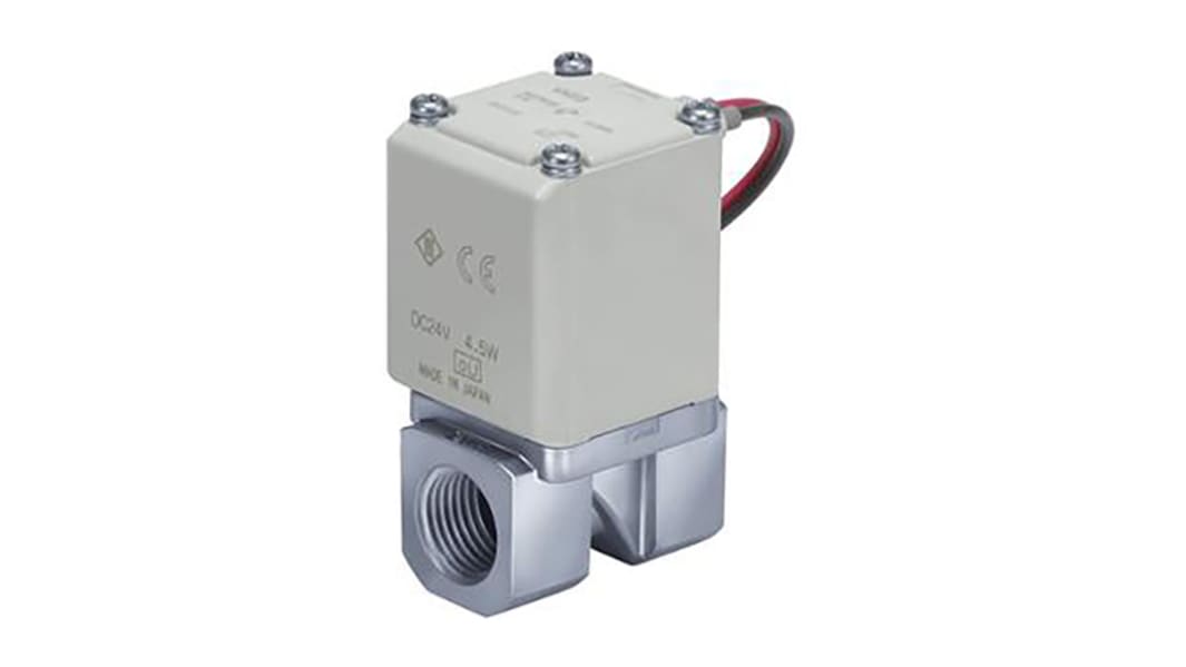 Elettrovalvola NC SMC, 10 bar max, 2 porte , 220 V c.a., 1/4poll