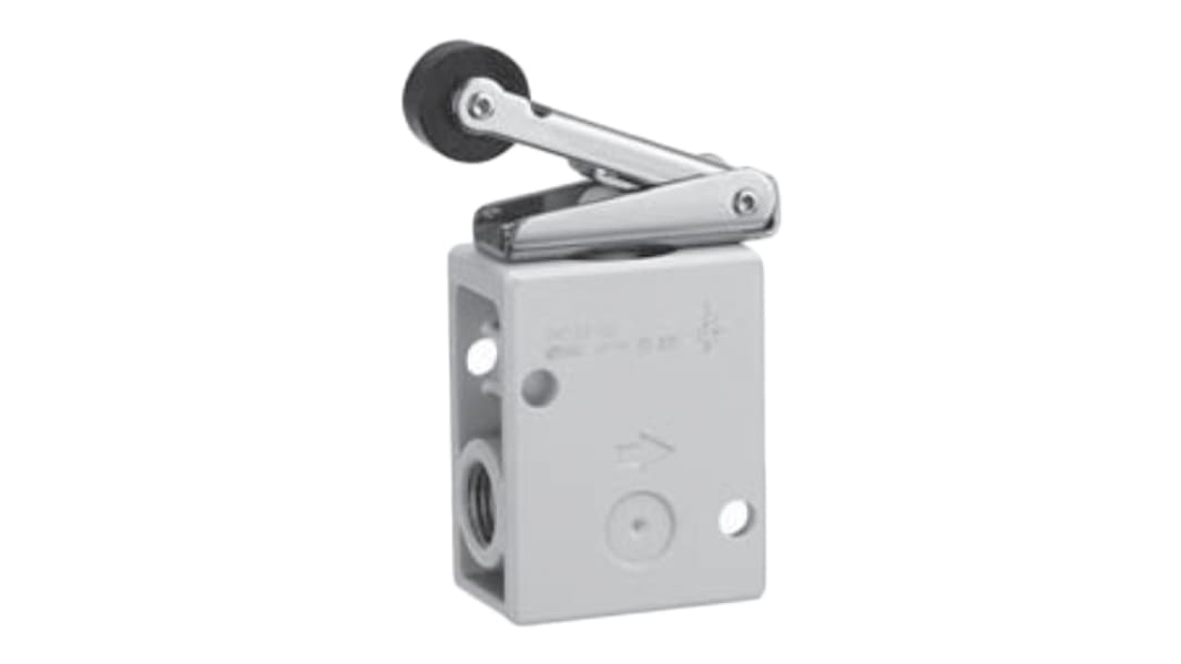 Vanne pneumatique SMC VM200 Levier à galet Pneumatic Relay, R 1/4, 1/4
