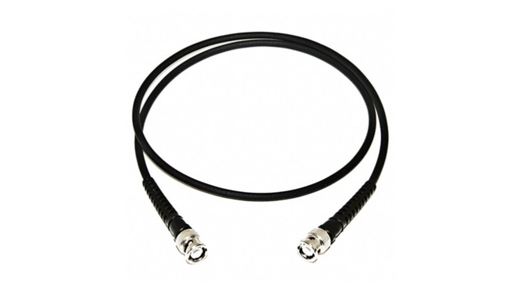 Cable coaxial RG58C/U Mueller Electric, 50 Ω, con. A: BNC, Macho, con. B: BNC, Macho, long. 0.6m, funda de PVC Negro