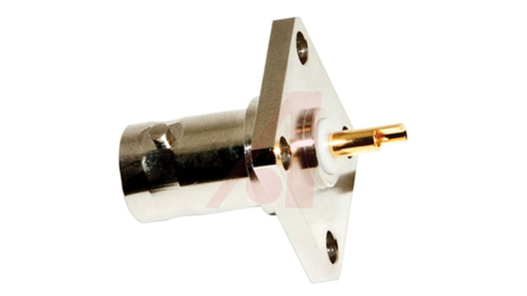 Mueller Electric, Jack Flange Mount BNC Connector, 50Ω, Straight Body