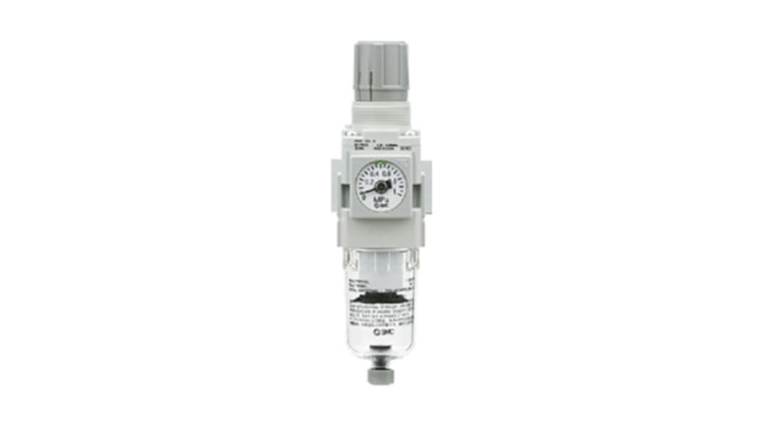SMC AW 5μm Filterregler, Anschluss G1/4 bis 10 bar