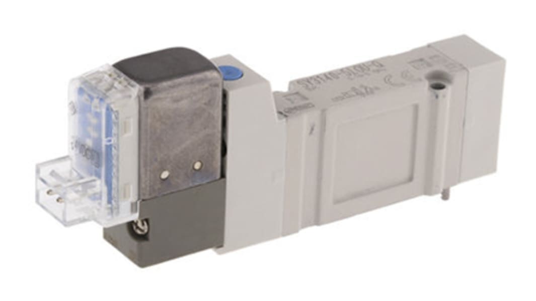 SMC 5/2 Pneumatic Solenoid Valve - Solenoid/Pilot SY3000 Series 24V dc