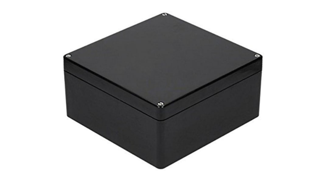 RS PRO Black PET Enclosure, IP66, Black Lid, 400 x 250 x 120mm