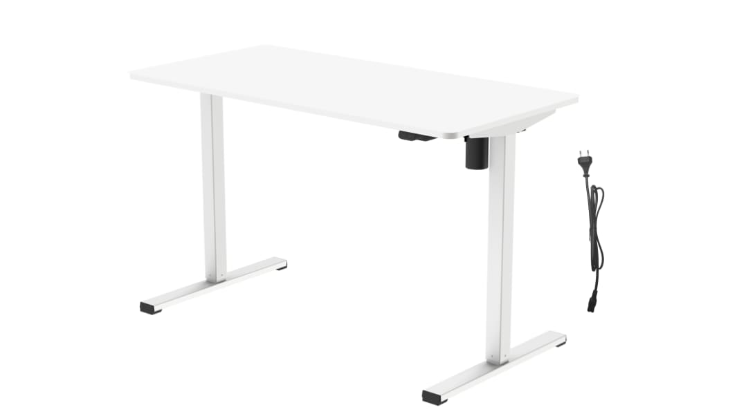 RS PRO Sitting, Standing Computer Desk, 726 → 1176mm x 1.2m x 600mm