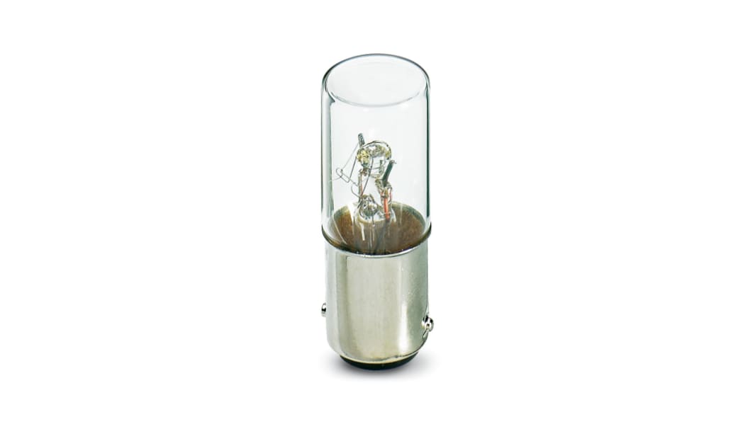 Phoenix Contact B15d (bayonet) Filament Indicator Lamp, White, 24 V