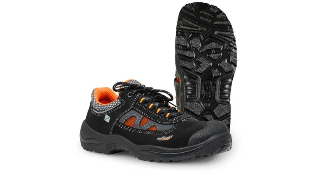 Jalas 3468A Unisex Black, Orange Aluminium Toe Capped Safety Shoes, UK 10.5, EU 45