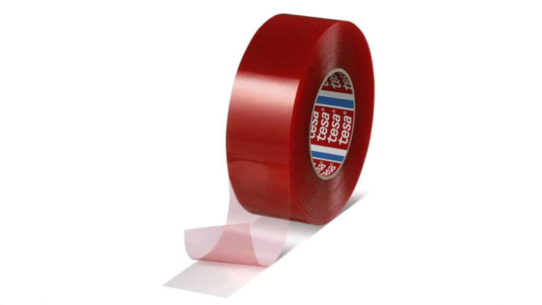 Cinta de doble cara Tesa 4965 de color Transparente, 9mm x 50m, grosor 0.205mm