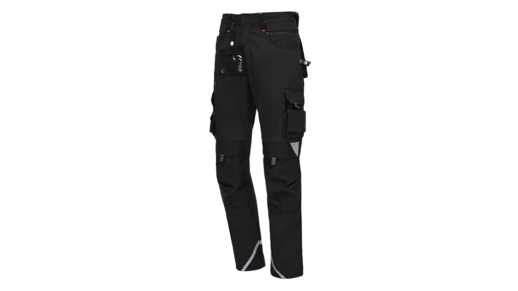 NITRAS SAFETY 7710 Unisex Hose Arbeitshosen, Polyester Schwarz Atmungsaktiv, Größe 102cm / 40Zoll