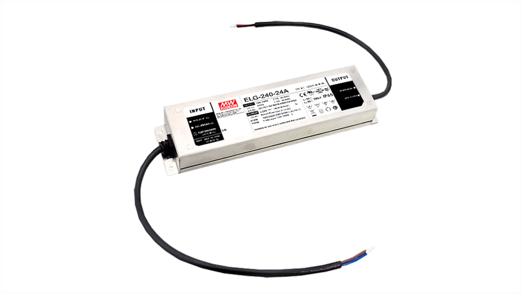 MEAN WELL LED-Treiber 100 bis 305 V LED-Treiber, Ausgang 24V / 10A, Dimmbar Konstantstrom/Konstantspannung