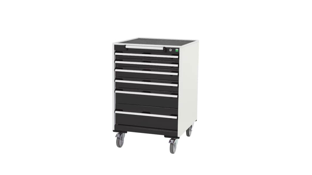 Bott, 6 Drawer Sheet Steel Floor Standing Cabinet, 650 x 650 x 985mm