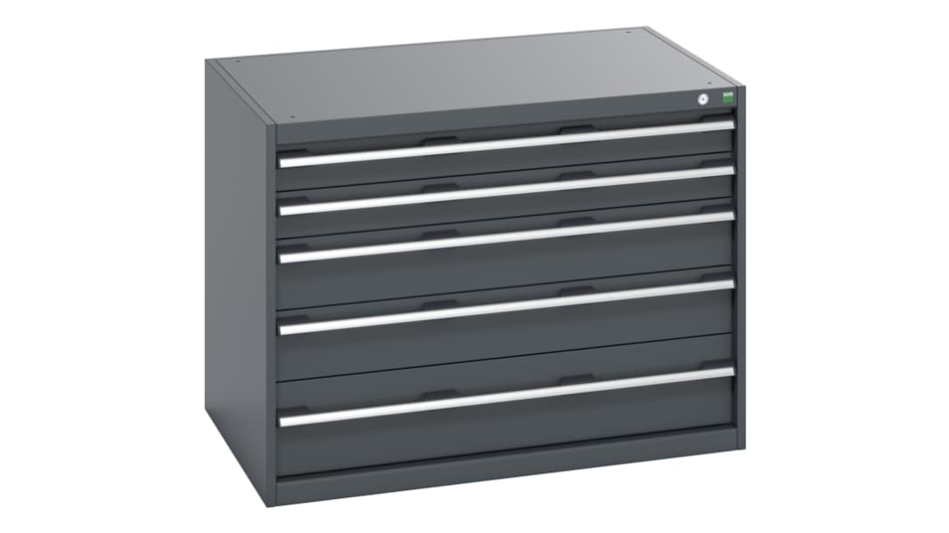 Bott, 5 Drawer Sheet Steel Floor Standing Cabinet, 1050 x 750 x 800mm