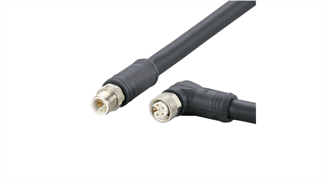 ifm electronic, Power, 5m 5 Core, Black Polyurethane PUR Power Cable