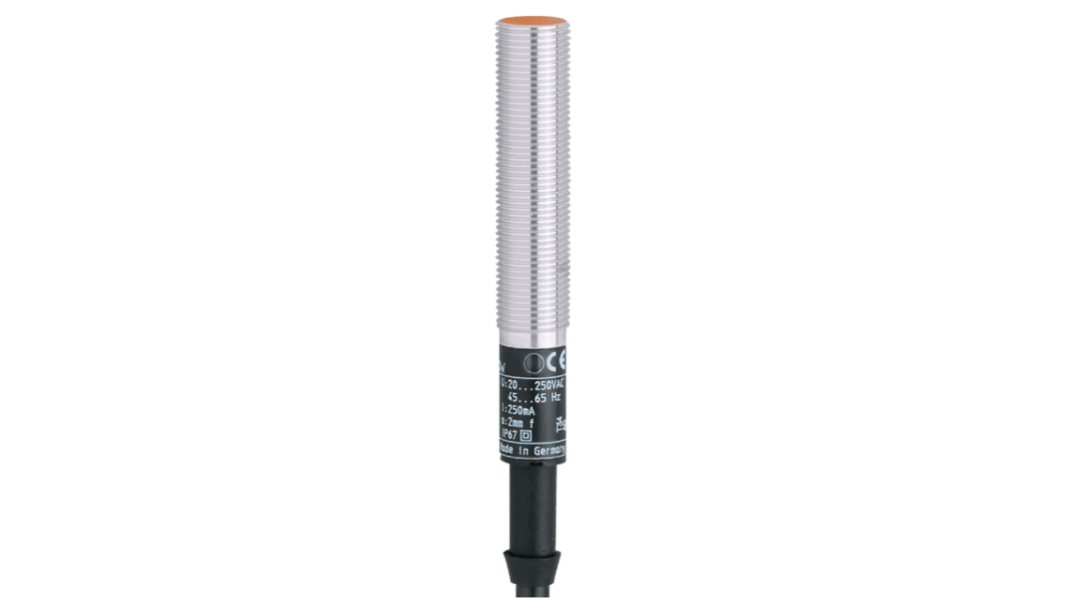 ifm electronic Inductive Threaded Barrel Proximity Sensor, M12, 2 mm Detection, PNP/NPN NO/NC, 10 → 55 V dc