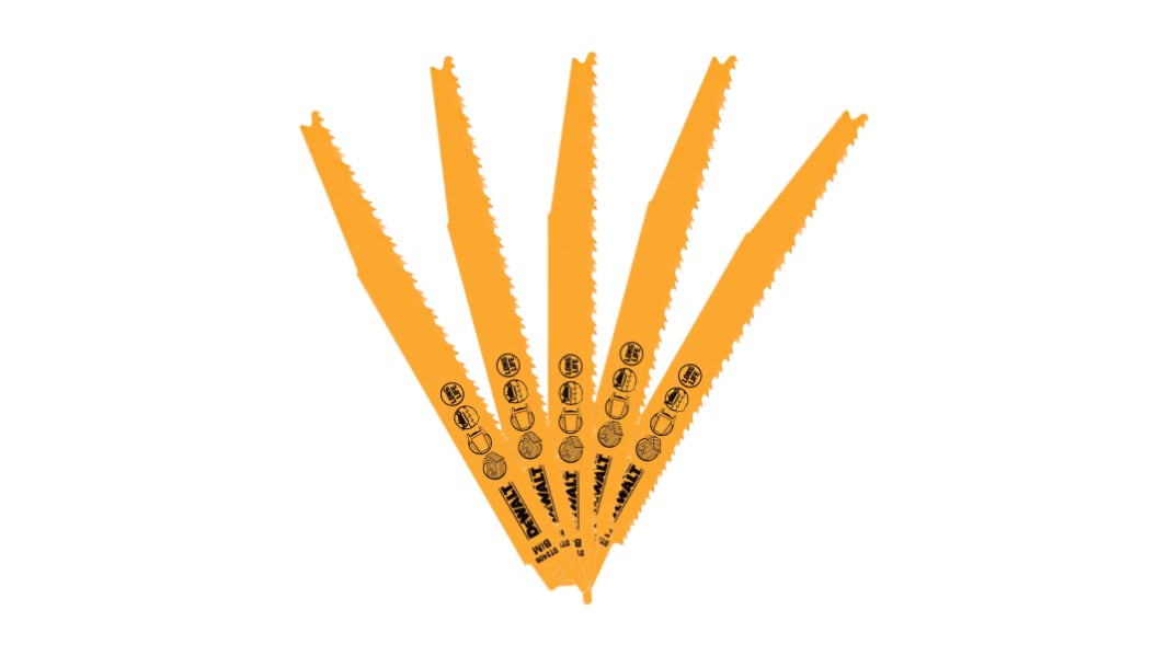 DeWALT Säbelsägeblatt, Schnittlänge 203mm / 6 TPI, 9 Stück für Schneiden