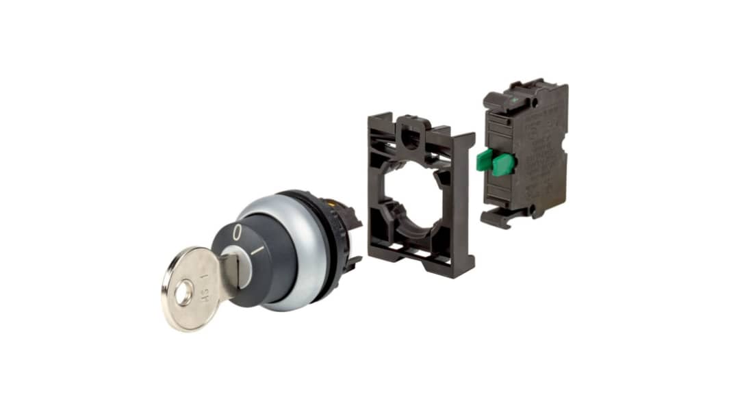 Eaton IP66 Key Switch, 1 NO, 6A 2-Way Standard-Key