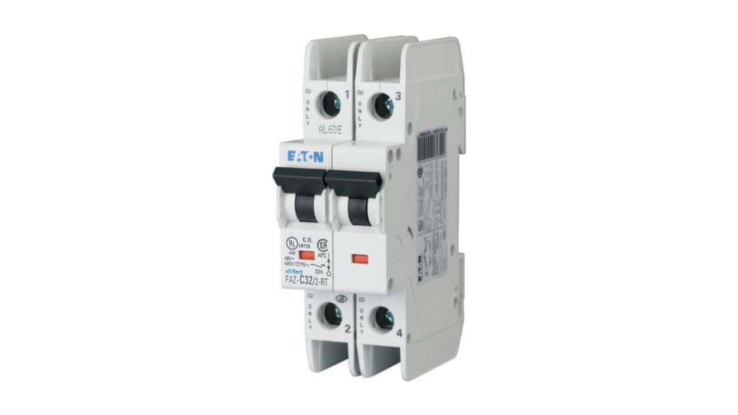 Interruttore magnetotermico Eaton, 2P 16A 15 kA, Tipo C